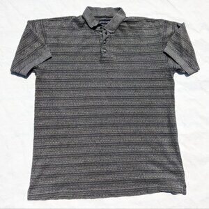 Vintage Denver Hayes Collared Polo  T Shirt  Grey Blue 1 4 Button  Men XL